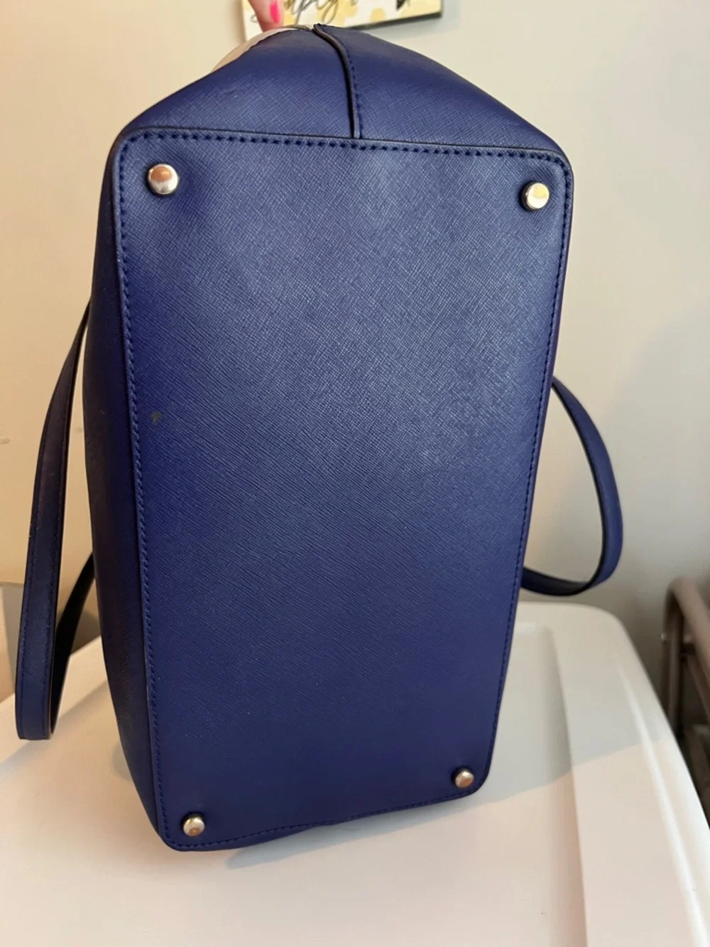 kate spade Cream and Navy Two-Tone Tote with Matching Wallet